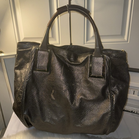 Chloe Pewter (Silver/Gray) Leather Large Ethel Tote GUC - Picture 4 of 14